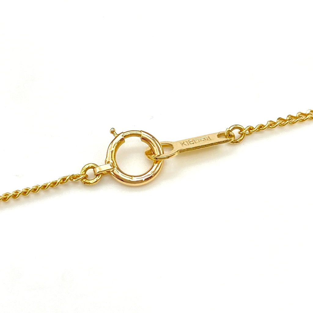 メレダイヤ デザインネックレス YG イエローゴールド ペンダント ネックレス K18 750 ダイヤモンド レディース 【中古】nbjwl