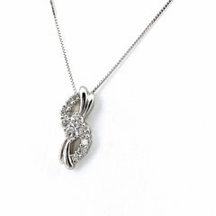 メレダイヤ デザインネックレス プラチナ ペンダント ネックレス Pt900 Pt850 ダイヤモンド レディース 【中古】nbjwl