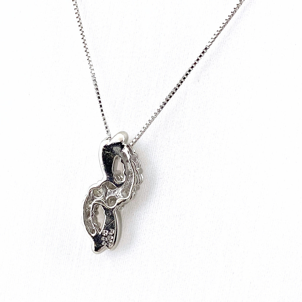 メレダイヤ デザインネックレス プラチナ ペンダント ネックレス Pt900 Pt850 ダイヤモンド レディース 【中古】nbjwl