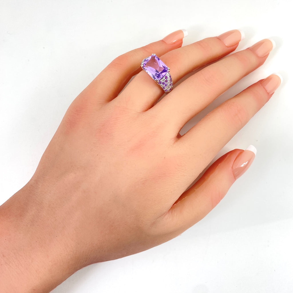 モーブッサン マ プランセスダムール アメジスト リング 10号 レディース 中古 brjwl