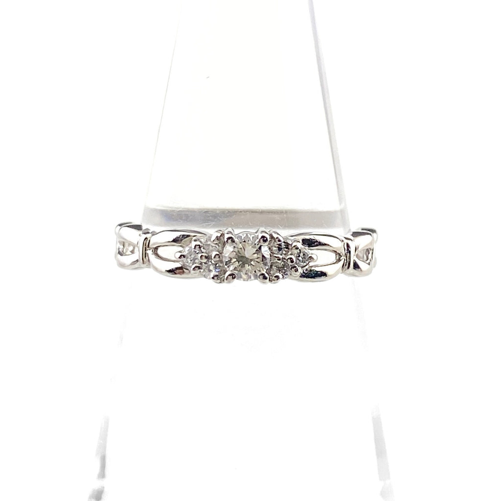 メレダイヤ デザインリング プラチナ 指輪 リング 11.5号 Pt900 ダイヤモンド レディース 【中古】nbjwl