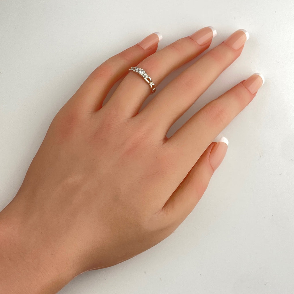 メレダイヤ デザインリング プラチナ 指輪 リング 11.5号 Pt900 ダイヤモンド レディース 【中古】nbjwl