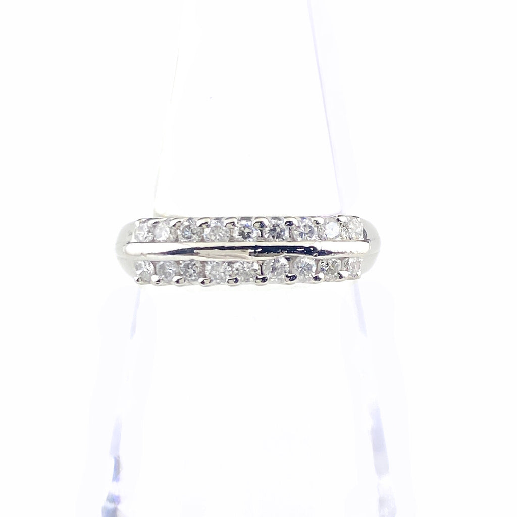 メレダイヤ デザインリング プラチナ 指輪 リング 10号 Pt900 ダイヤモンド レディース 【中古】nbjwl