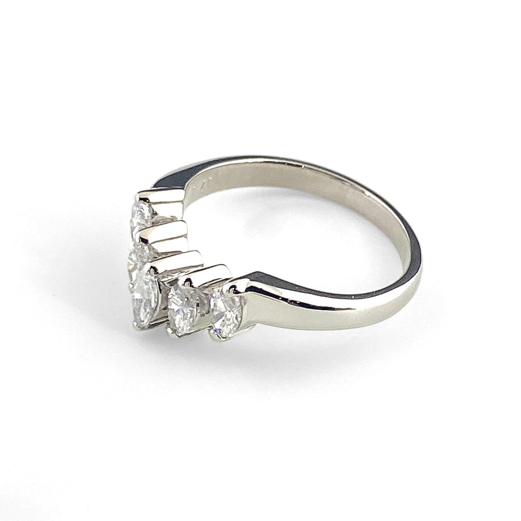 メレダイヤ デザインリング プラチナ 指輪 リング 11.5号 Pt850 ダイヤモンド レディース 【中古】nbjwl