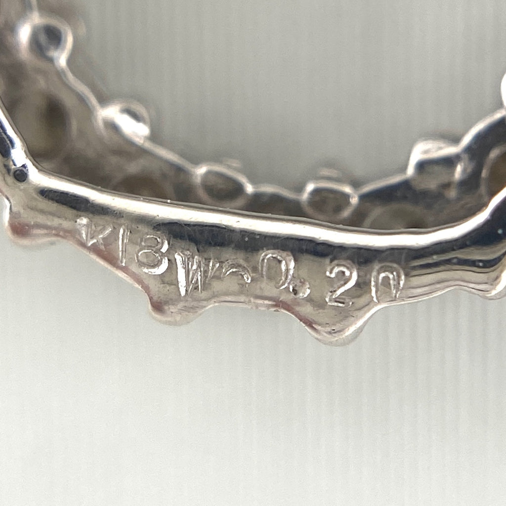 メレダイヤ デザインネックレス WG ホワイトゴールド ペンダント ネックレス K18 WG ダイヤモンド レディース 【中古】nbjwl