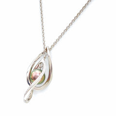 【最終値引き】 ミキモト パール デザインネックレス ペンダント メレダイヤ 真珠 ネックレス K18 パール ダイヤモンド レディース 【中古】brjwl