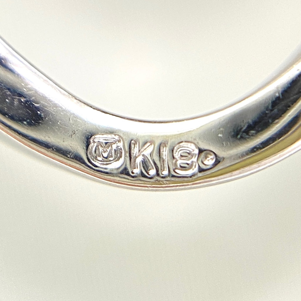 【最終値引き】 ミキモト パール デザインネックレス ペンダント メレダイヤ 真珠 ネックレス K18 パール ダイヤモンド レディース 【中古】brjwl