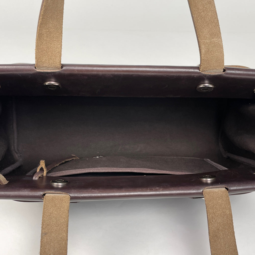 エルメス エールバッグ カバス PM ハンドバッグ ショルダーバッグ トートバッグ トワルオフィシエ ブラウン □I レディース 【中古】brbag