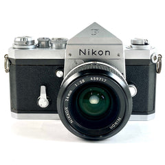 ニコン Nikon F アイレベル シルバー + NIKKOR 24mm F2.8 ［ジャンク品］ フィルム マニュアルフォーカス 一眼レフカメラ 【中古】