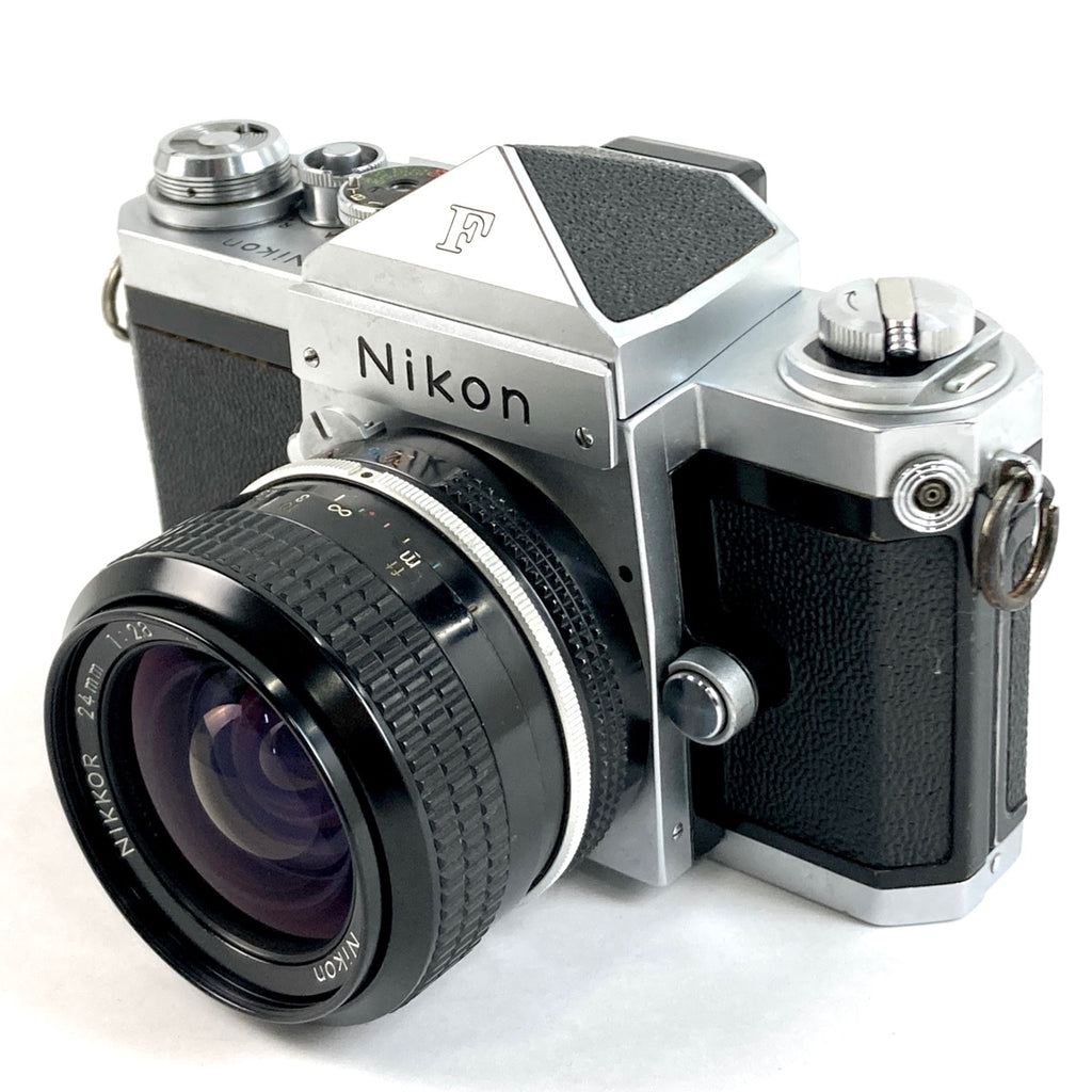 ニコン Nikon F アイレベル シルバー + NIKKOR 24mm F2.8 ［ジャンク品］ フィルム マニュアルフォーカス 一眼レフカメラ 【中古】