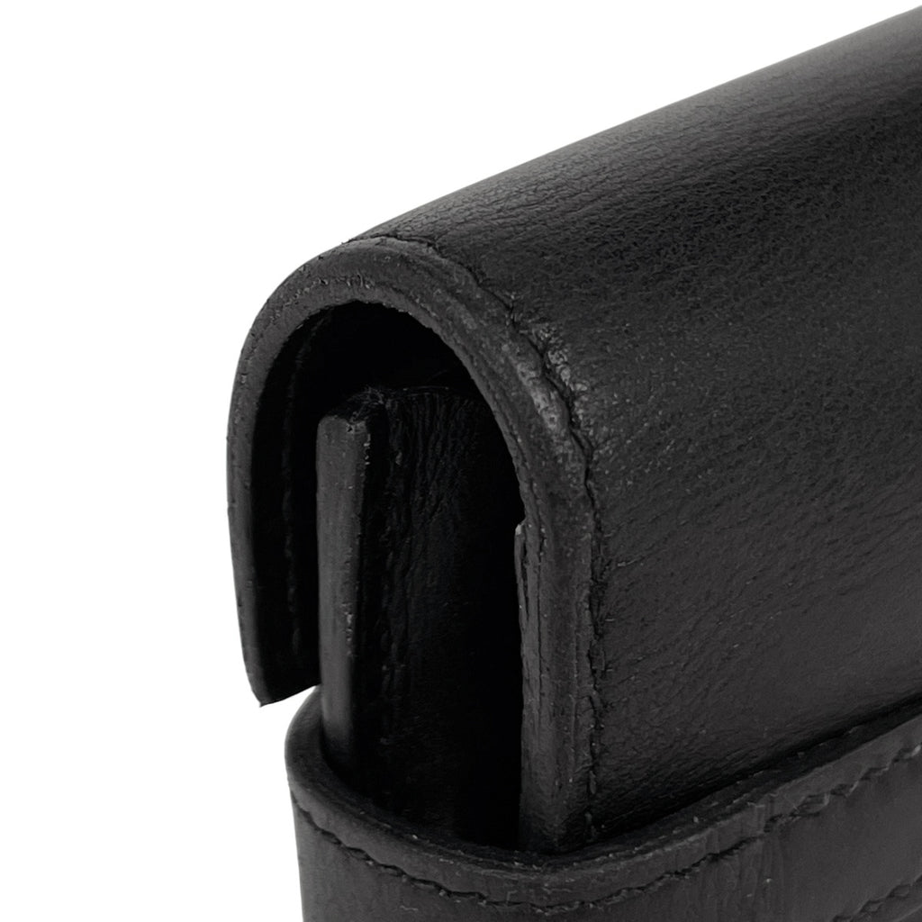 エルメス ケリーウォレット ロング 札入れ 小銭入れ 二つ折り 長財布 レザー ブラック C レディース 【中古】 brbag