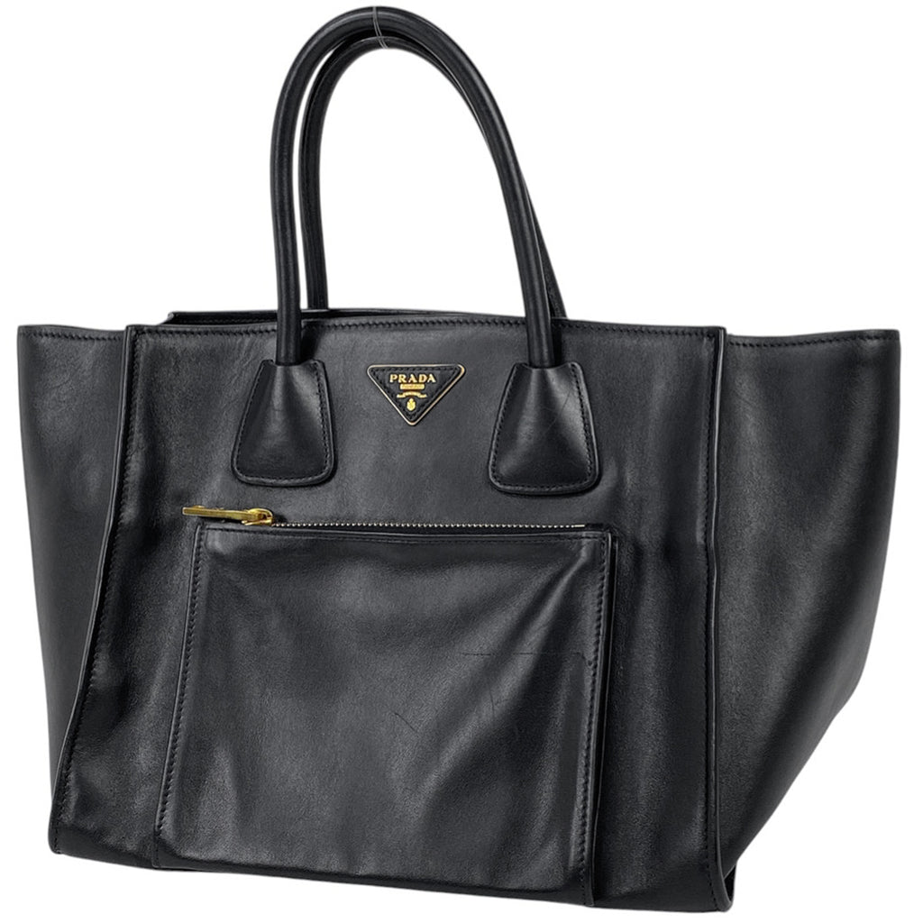 プラダ ロゴプレートハンドバッグ 2WAY ショルダーバッグ ショッピング ハンドバッグ レザー ネロ(ブラック) BN2626 レディース 【中古】brbag