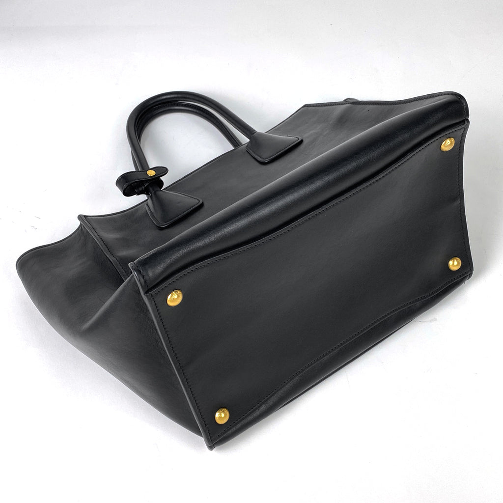 プラダ ロゴプレートハンドバッグ 2WAY ショルダーバッグ ショッピング ハンドバッグ レザー ネロ(ブラック) BN2626 レディース 【中古】brbag
