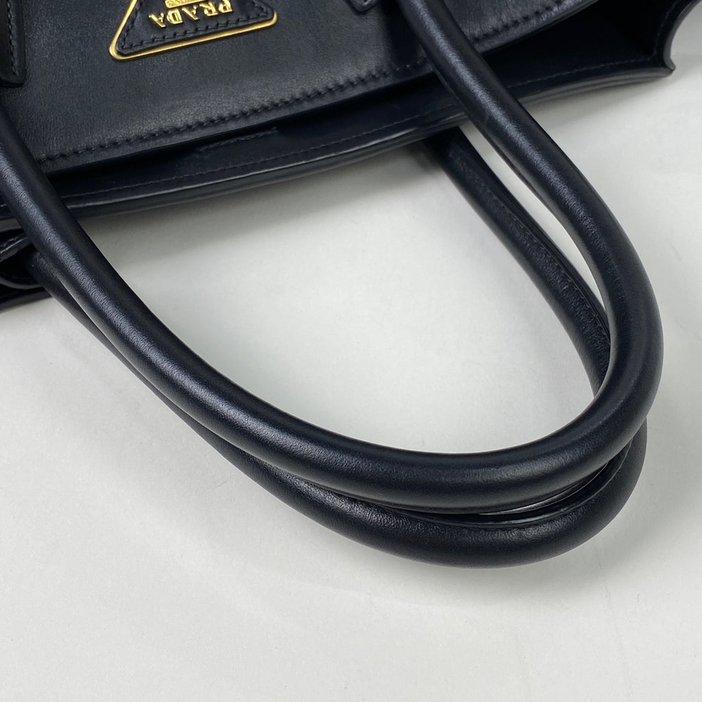 プラダ ロゴプレートハンドバッグ 2WAY ショルダーバッグ ショッピング ハンドバッグ レザー ネロ(ブラック) BN2626 レディース 【中古】brbag