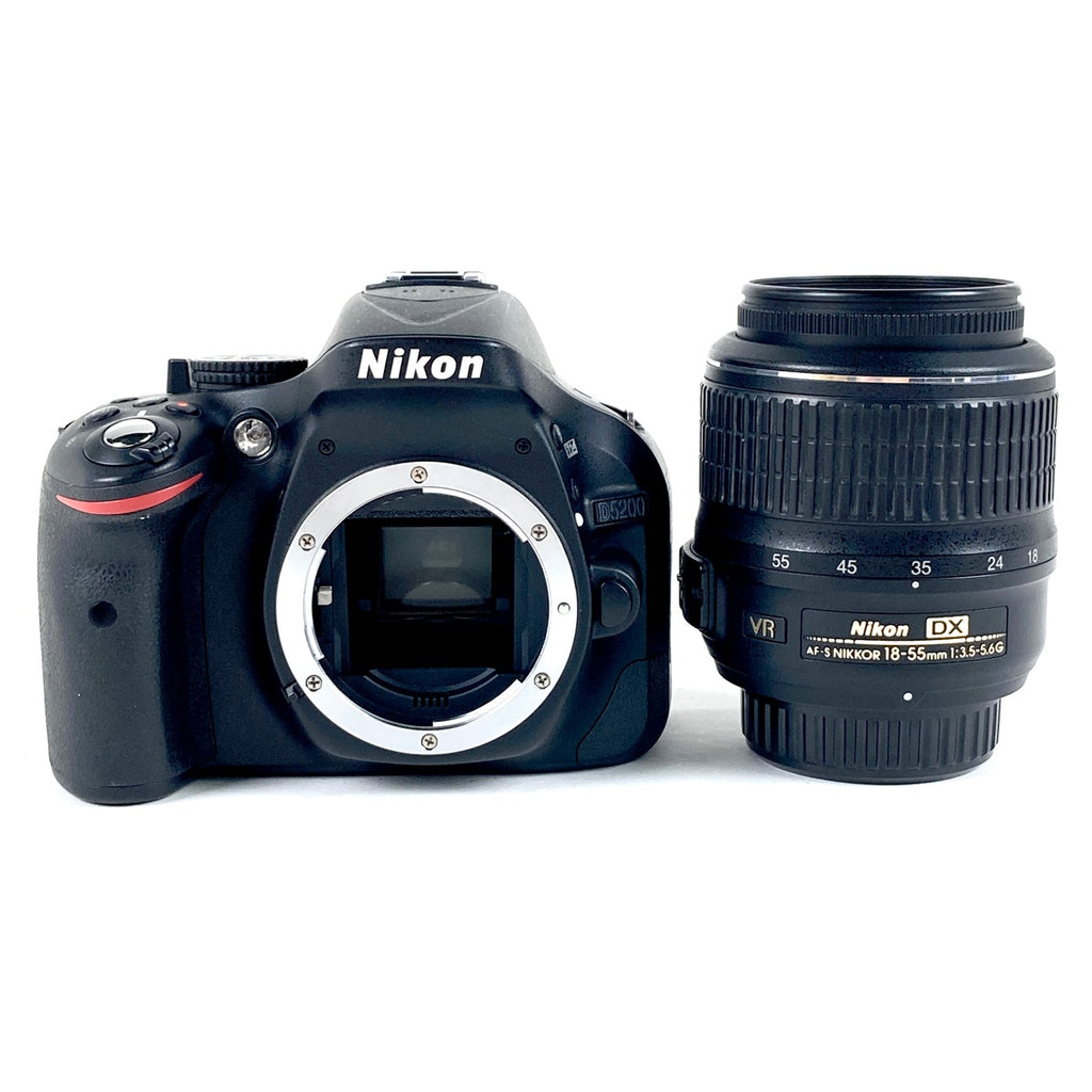 ニコン Nikon D5200 18-55 VR レンズキット ブラック デジタル 一眼レフカメラ 【中古】