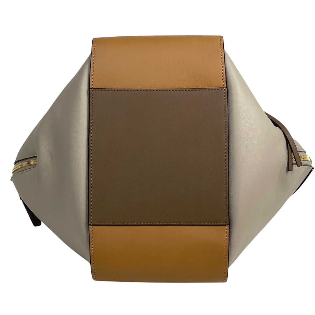 ロエベ ハンモック バッグ スモール 2WAY ショルダーバッグ アナグラム ハンドバッグ レザー ベージュ ブラウン レディース 【中古】brbag