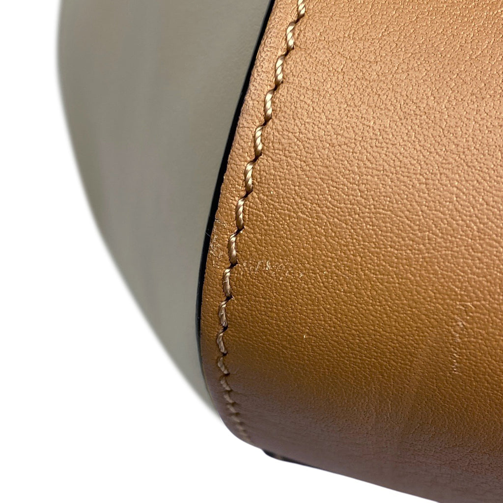 ロエベ ハンモック バッグ スモール 2WAY ショルダーバッグ アナグラム ハンドバッグ レザー ベージュ ブラウン レディース 【中古】brbag