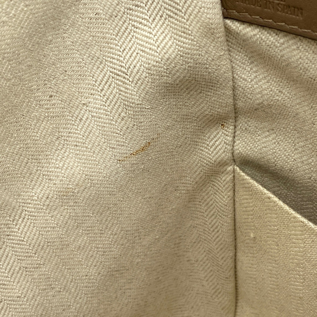 ロエベ ハンモック バッグ スモール 2WAY ショルダーバッグ アナグラム ハンドバッグ レザー ベージュ ブラウン レディース 【中古】brbag