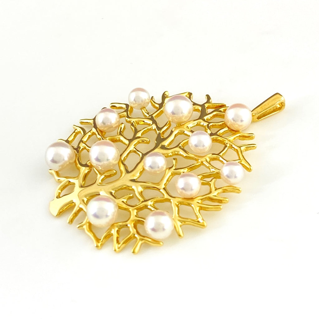 ミキモト パール チャーム ペンダントトップ YG K18 レディース 【中古】brjwl