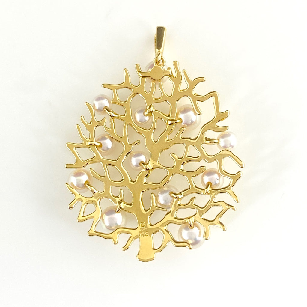 ミキモト パール チャーム ペンダントトップ YG K18 レディース 【中古】brjwl