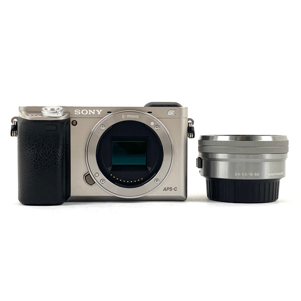 ソニー SONY α6000 パワーズームレンズキット ILCE-6000L S シルバー デジタル ミラーレス 一眼カメラ 【中古】