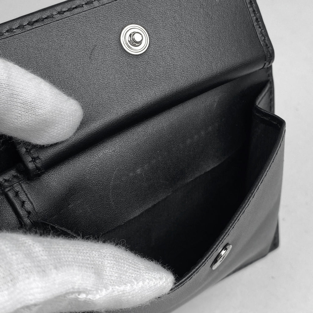 グッチ グッチシマ 二つ折り財布 GG柄 シェリーライン ウェブ 二つ折り財布 シマレザー ブラック 408826 レディース 【中古】brbag
