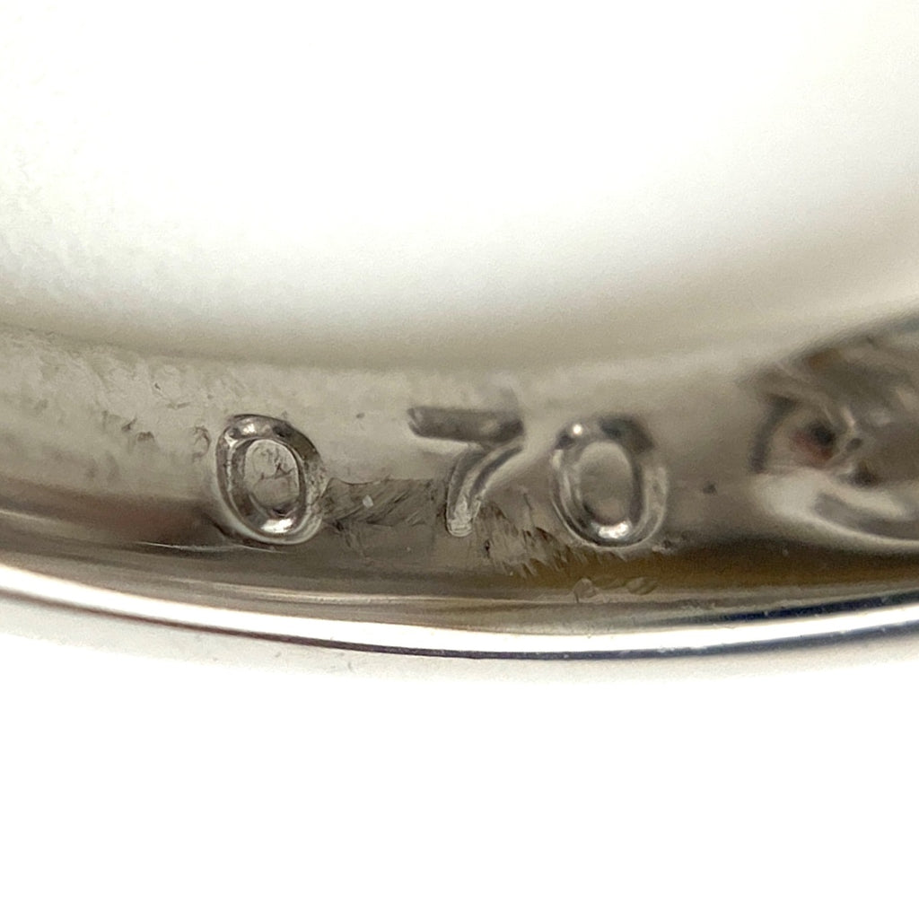 リーフモチーフ デザインリング プラチナ 指輪 メレダイヤ 葉 リング 8.5号 Pt900 ダイヤモンド レディース 【中古】nbjwl