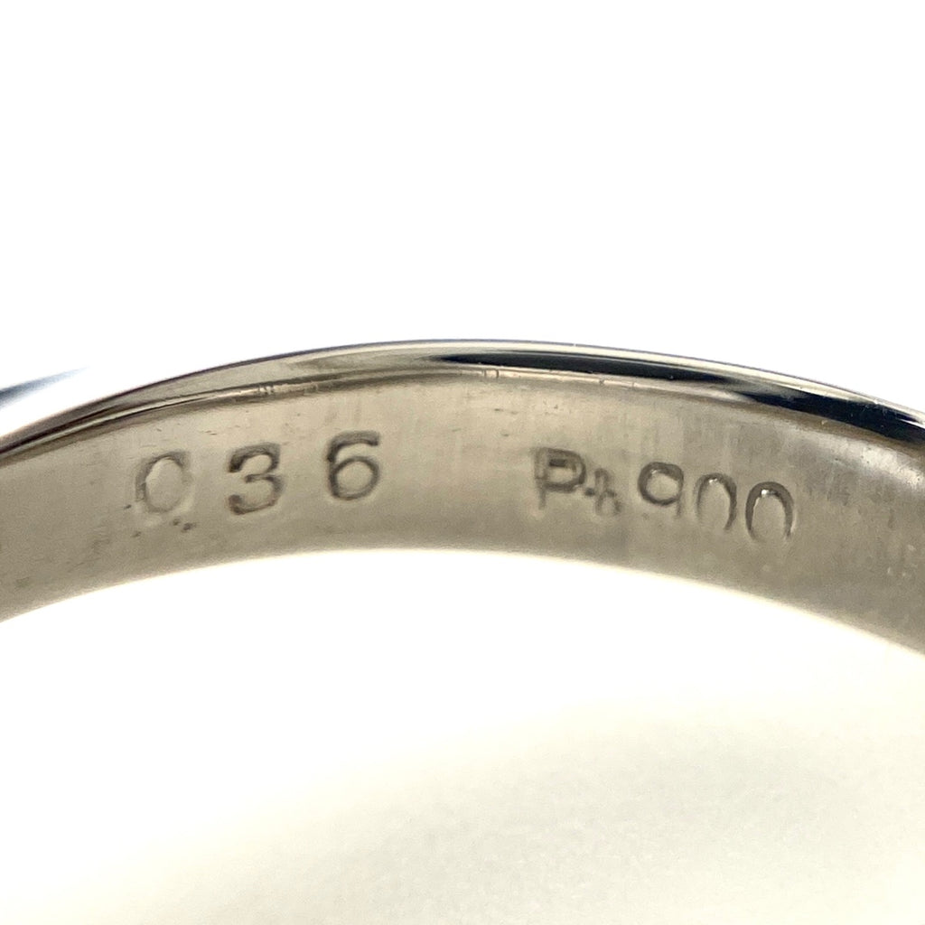 オパール デザインリング プラチナ 指輪 メレダイヤ リング 7号 Pt900 オパール ダイヤモンド レディース 【中古】nbjwl