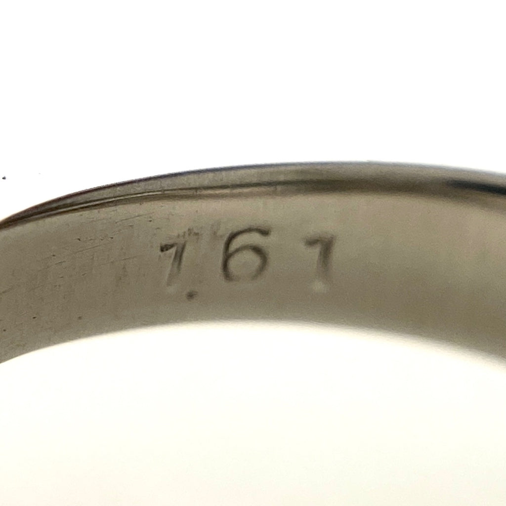 オパール デザインリング プラチナ 指輪 メレダイヤ リング 7号 Pt900 オパール ダイヤモンド レディース 【中古】nbjwl