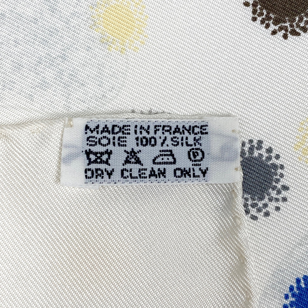エルメス カレ90 LAVOIE LACTEE 天の川 スカーフ シルク ホワイト マルチカラー レディース 【中古】brbag