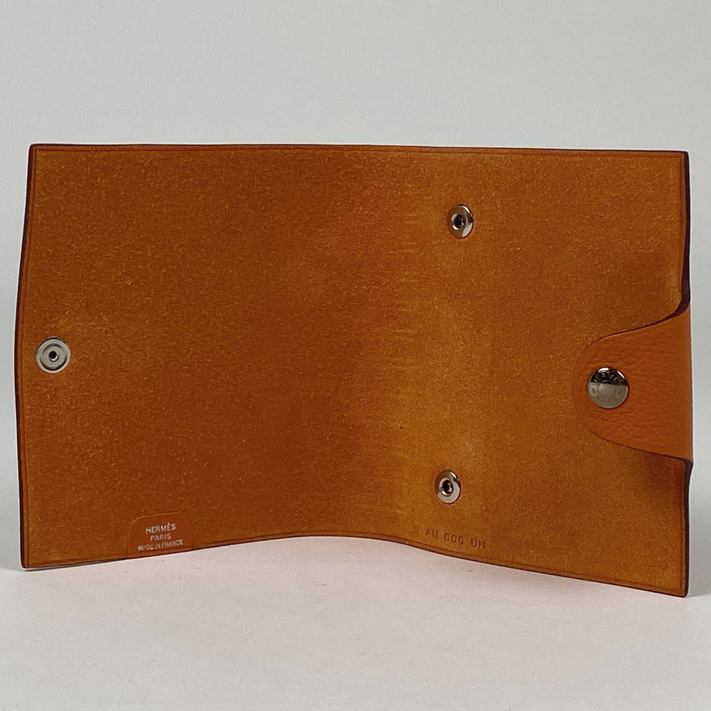 エルメス ユリス PM 手帳カバー システム手帳 手帳・ブックカバー トゴ オレンジ レディース 【中古】 brbag