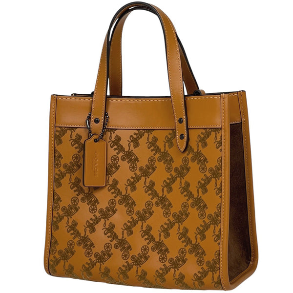 COACH キャメル トートバッグ COACH キャメルブラウンレザートートバッグ A4ファイル PC収納