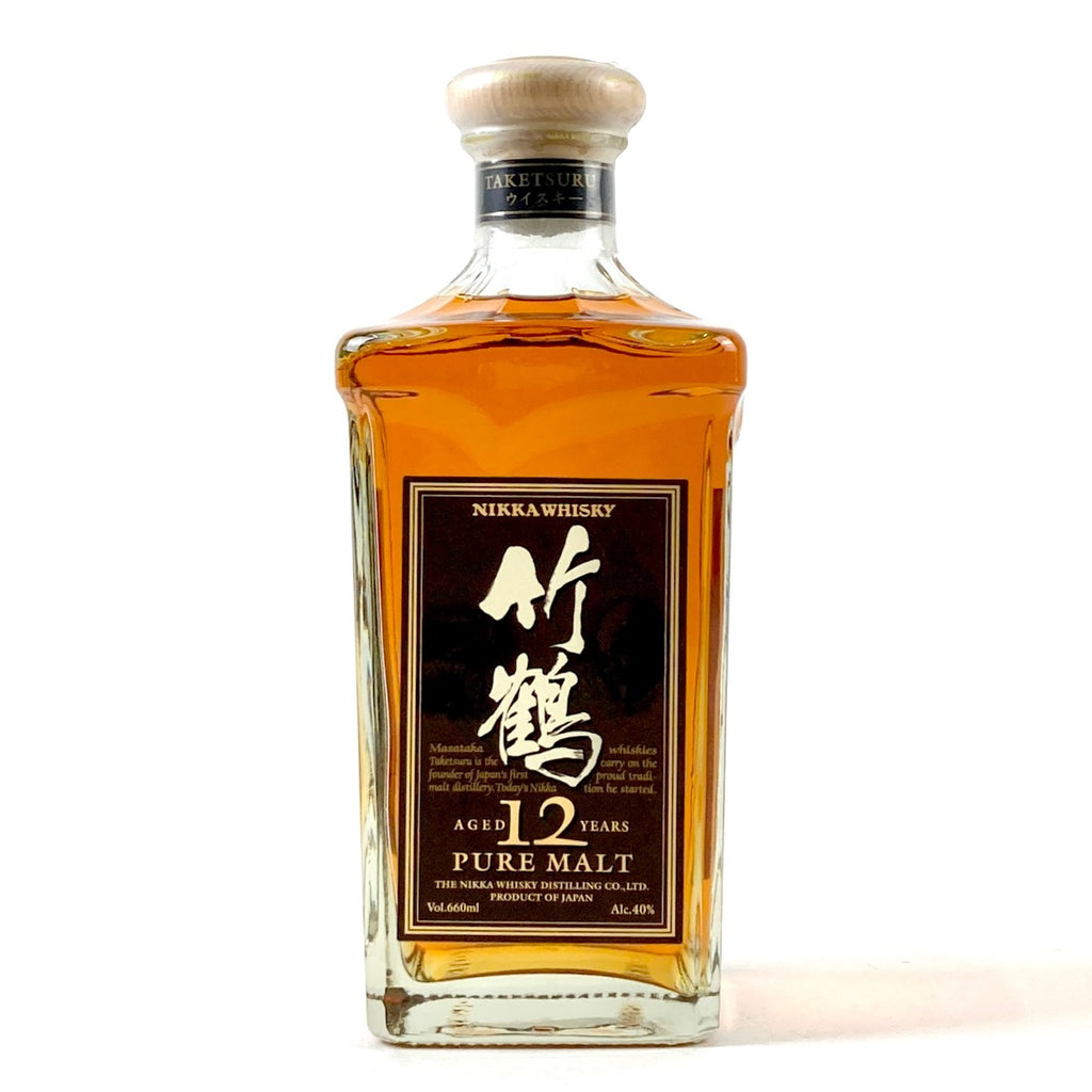 【東京都内限定お届け】 ニッカ NIKKA 竹鶴 12年 ピュアモルト 角瓶 660ml 国産ウイスキー 【古酒】