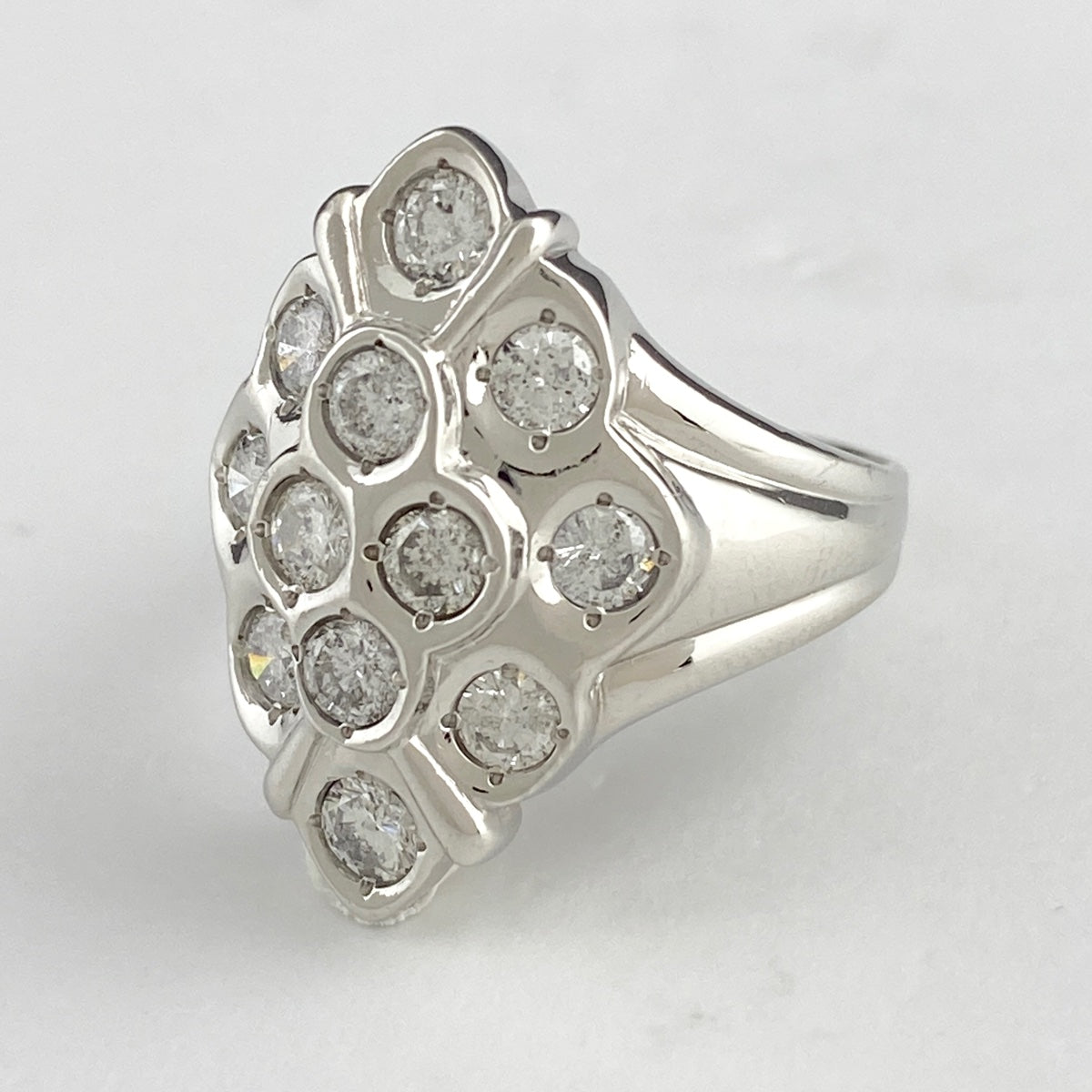 メレダイヤ デザインリング プラチナ 指輪 リング 11.5号 Pt900 ダイヤモンド レディース 【中古】 ラッピング可