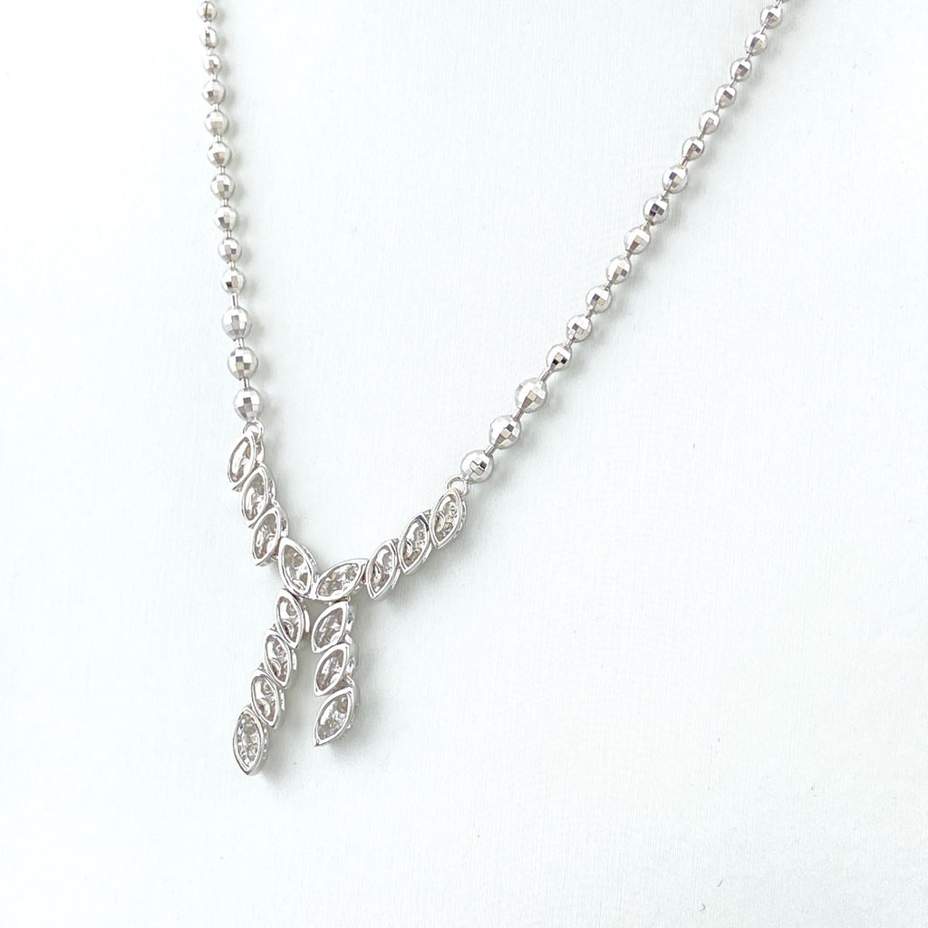 メレダイヤ デザインネックレス ペンダント ネックレス K18 ダイヤモンド レディース 【中古】nbjwl
