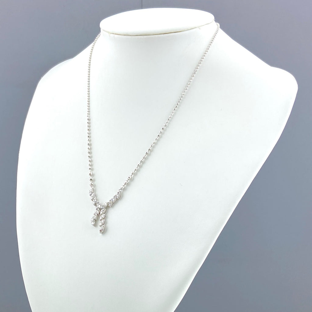 メレダイヤ デザインネックレス ペンダント ネックレス K18 ダイヤモンド レディース 【中古】nbjwl