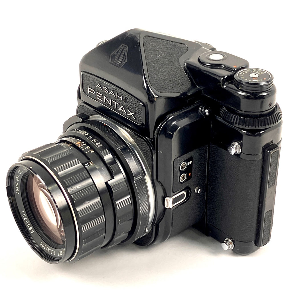 ペンタックス PENTAX 6x7 TTL + TAKUMAR 6X7 105mm F2.4 67 バケペン用 中判カメラ 【中古】