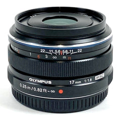 オリンパス OLYMPUS M.ZUIKO DIGITAL 17mm F1.8 ブラック 一眼カメラ用レンズ（オートフォーカス） 【中古】