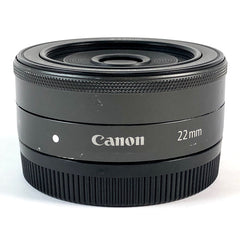 キヤノン Canon EF-M 22mm F2 STM ブラック 一眼カメラ用レンズ（オートフォーカス） 【中古】