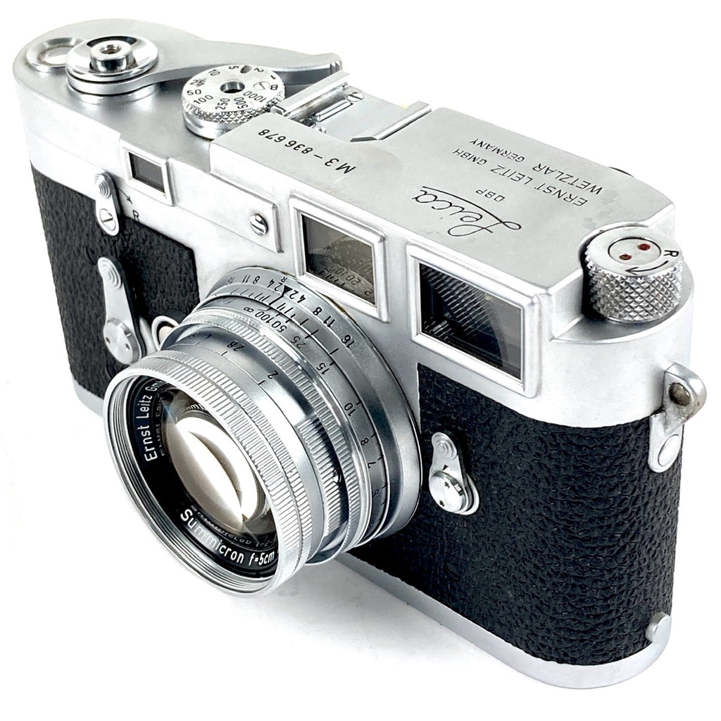 ライカ LEICA M3 ダブルストローク シルバー + SUMMICRON 50mm F2 ズミクロン 沈胴 Mマウント フィルム レンジファインダーカメラ 【中古】