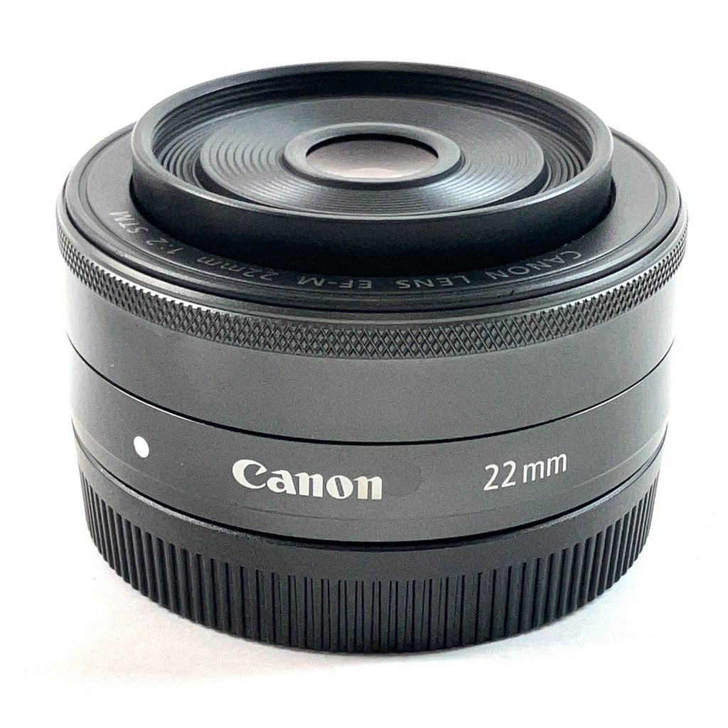 キヤノン Canon EF-M 22mm F2 STM ブラック 一眼カメラ用レンズ（オートフォーカス） 【中古】