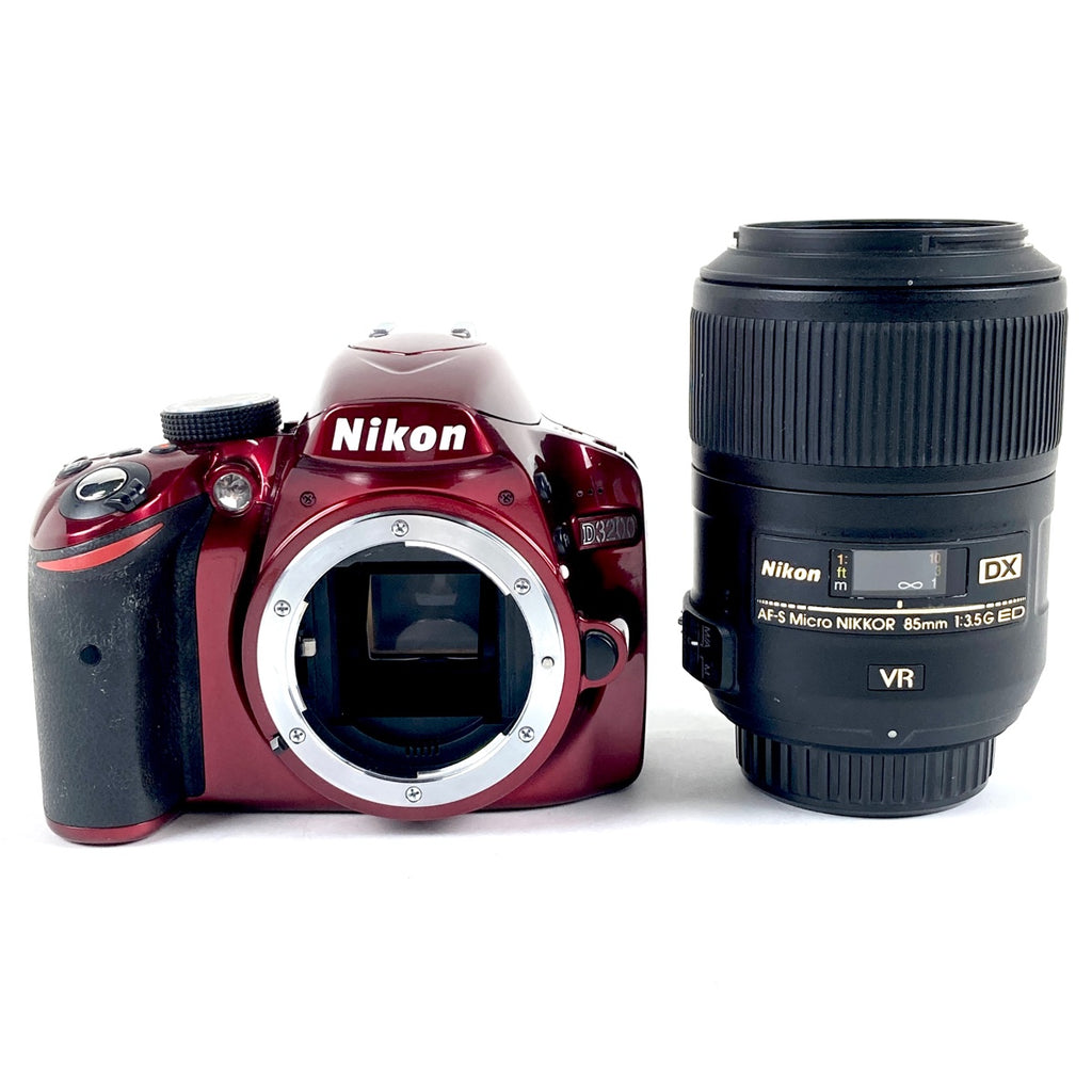 ニコン Nikon D3200 ボディ レッド＋AF-S DX Micro NIKKOR 85mm F3.5G ED VR デジタル 一眼レフカメラ 【中古】