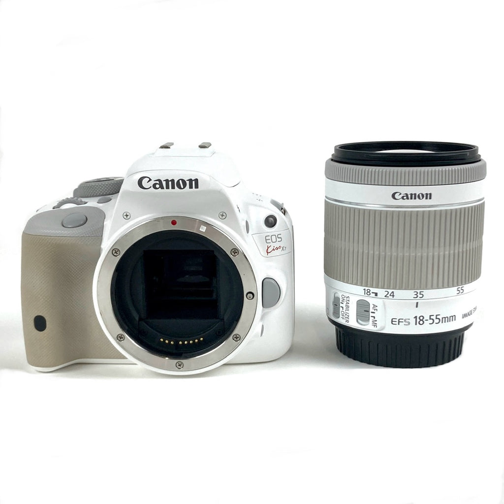 キヤノン Canon EOS Kiss X7 ホワイト ＋ EF-S 18-55mm F3.5-5.6 IS STM ホワイト デジタル 一眼レフカメラ 【中古】