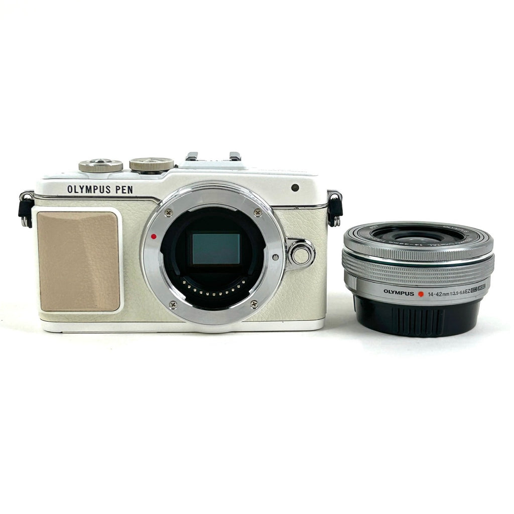 オリンパス OLYMPUS PEN Lite E-PL7 14-42mm EZレンズキット ホワイト デジタル ミラーレス 一眼カメラ 【中古】