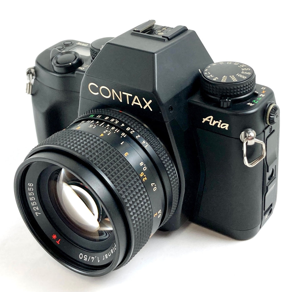 コンタックス CONTAX Aria + PlanarT* 50mmF1.4 プラナー フィルム マニュアルフォーカス 一眼レフカメラ 【中古】