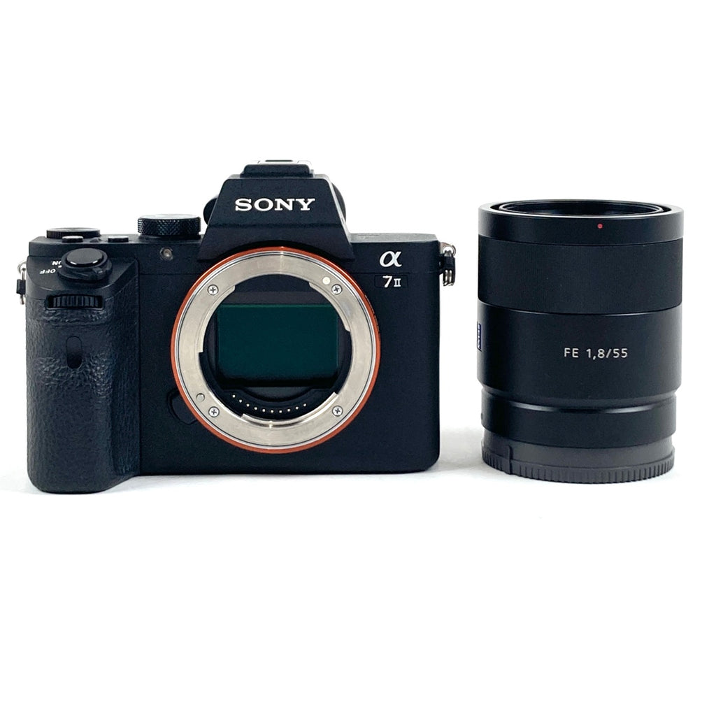 ソニー SONY α7II  ILCE-7M2+Sonnar T* FE 55mm F1.8 ZA SEL55F18Z デジタル ミラーレス 一眼カメラ 【中古】