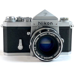 ニコン Nikon F アイレベル シルバー ＋ NIKKOR-H Auto 50mm F2 フィルム マニュアルフォーカス 一眼レフカメラ 【中古】