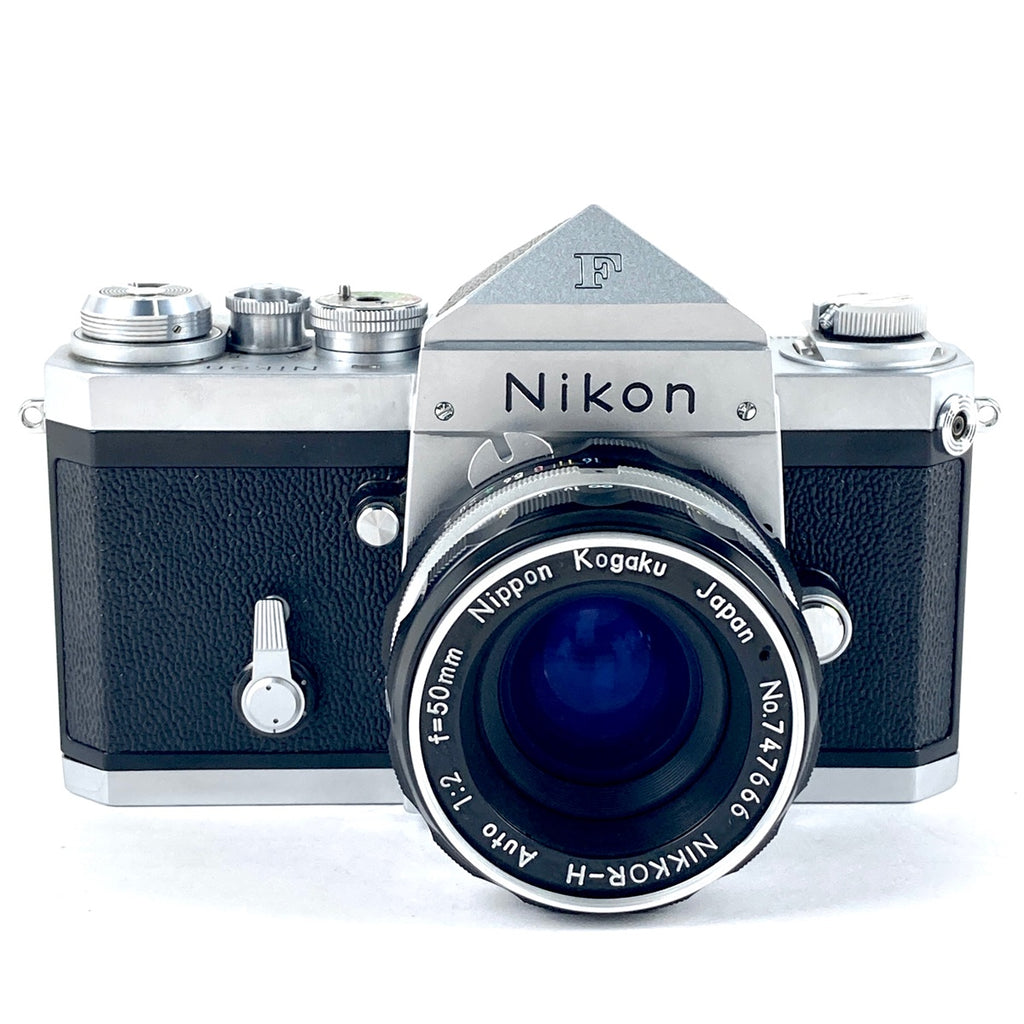 ニコン Nikon F アイレベル シルバー ＋ NIKKOR-H Auto 50mm F2 フィルム マニュアルフォーカス 一眼レフカメラ 【中古】