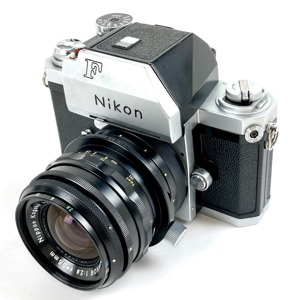 ニコン Nikon F フォトミック シルバー ＋ PC NIKKOR 35mm F2.8 フィルム マニュアルフォーカス 一眼レフカメラ 【中古】