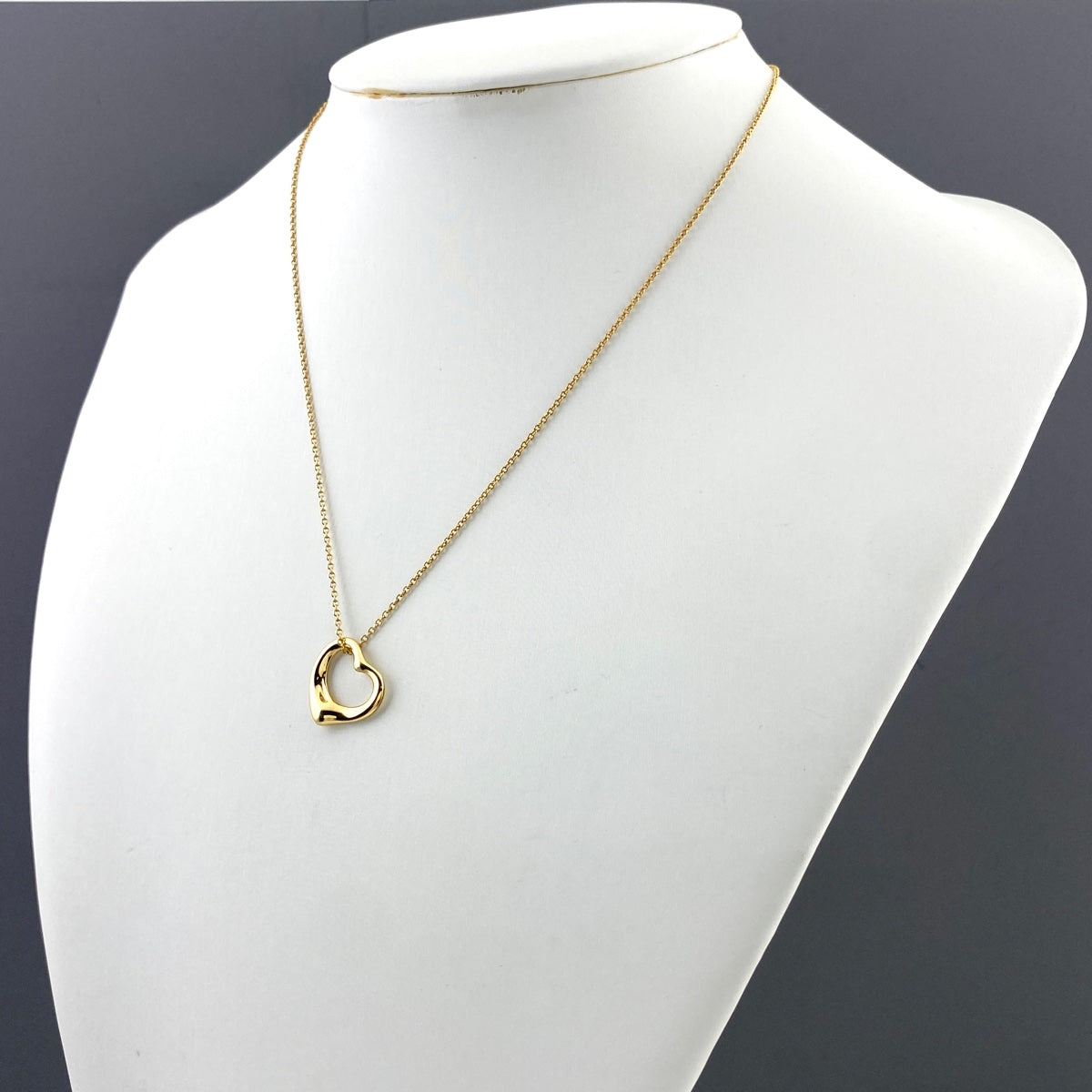 Tiffany オープンハート　ゴールド　ネックレス　750 YG ティファニー オープンハート ネックレス 750(YG) 5.5g A2719250